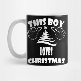 this boy loves christmas Mug